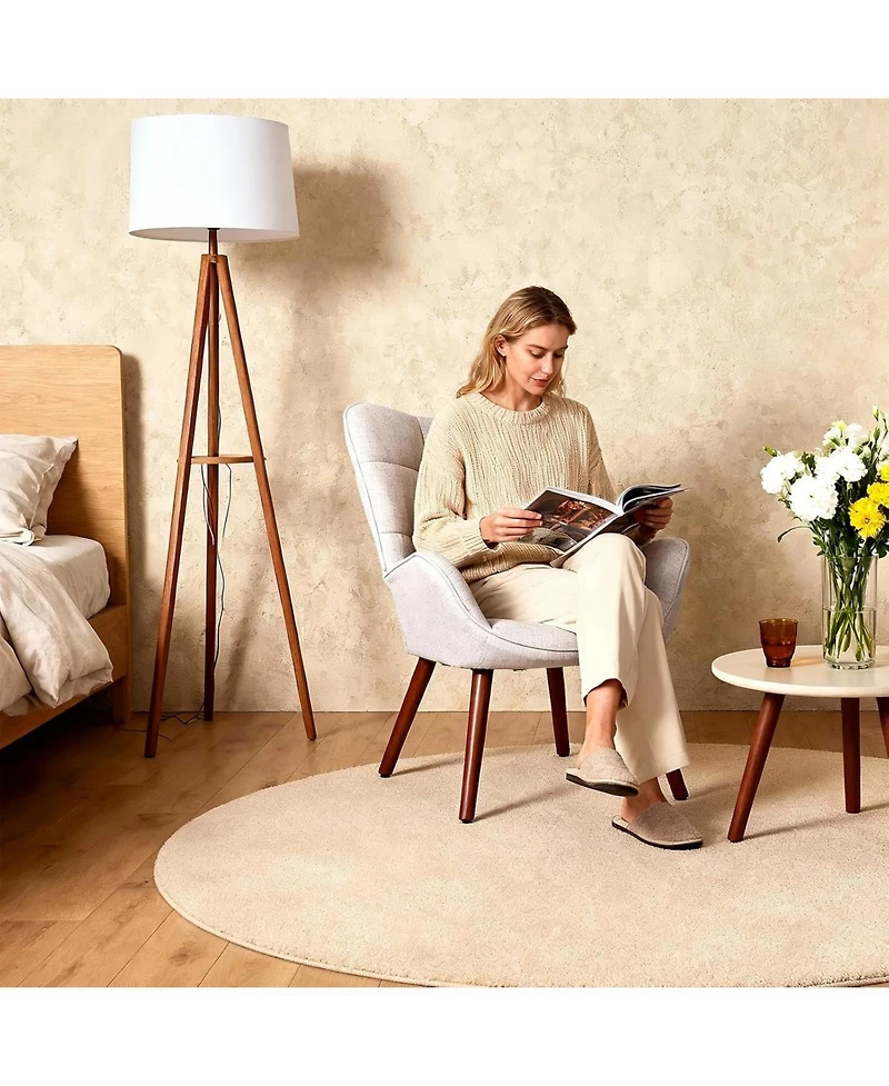 gaomon Modern Upholstered Chairs for Dining Table,Mid Century Faux Leathern Kitchen with Metal Legs,Farmhouse High Back Dinning Chair