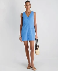 French Connection Women's V-Neck Sleeveless Mini Dress