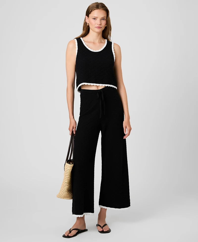 French Connection Women's Sleeveless Scoop Neck Cotton Top