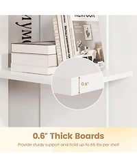 Slickblue 3 Tier Wood Bookcase with Anti Tip Safety Kit Storage Shelf