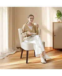 gaomon Modern Velvet Accent Chair Set of 2 with Wood Legs