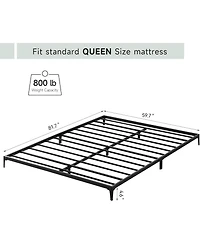 gaomon Heavy Duty Metal Bed Frame with Under Bed Storage, Steel Slat Support, Anti-Slip, No Box Spring, Queen