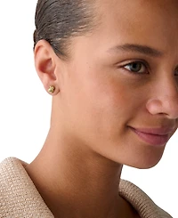 kate spade new york Gold Plated Knot Pave Stud Earrings