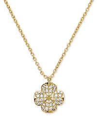 kate spade new york Gold Plated Flower Pave Mini Pendant Necklace