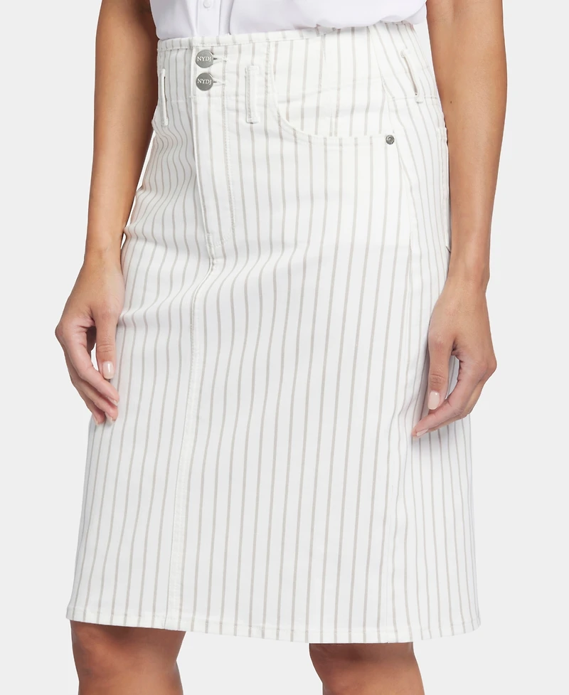 Nydj Petite High-Waist Button Closure Skirt