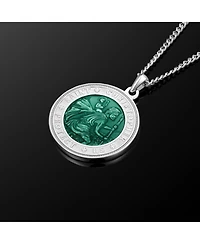 Vincero Men's St. Christopher Pendant 925 Sterling Silver with Rhodium Plating and Lobster Clasp