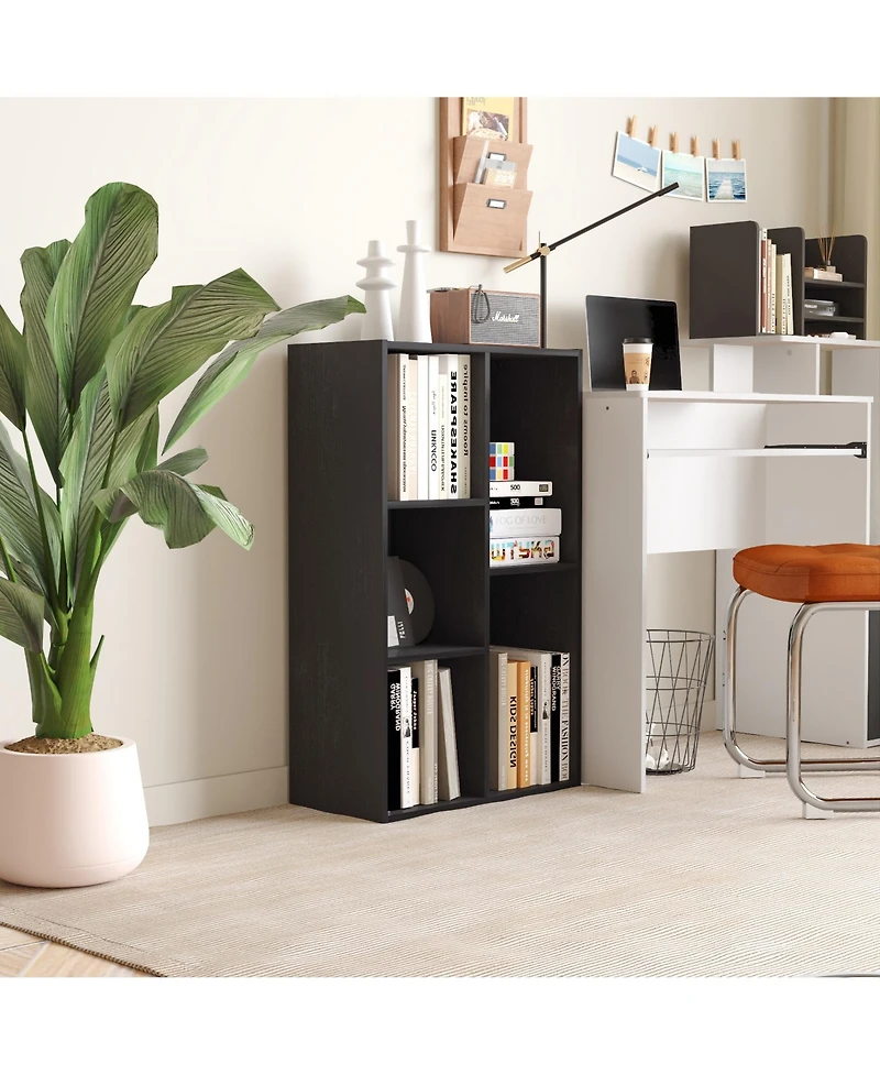 Homlux 5 Cube Storage Bookshelf Kids Toy Organizer Horizontal Vertical