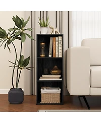 Homlux 3 Cube Decorative Bookshelf Open Bookcase Toy Storage Organizer Horizontal Vertical