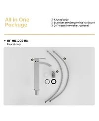 Busdays Bothwa Home 11.21" Cupc Certified Single Handle Bathroom Sink Faucet (Brushed Nickel Finish)