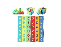 Slickblue 36-Piece Interlocking Baby Puzzle Floor Tiles with Alphabet