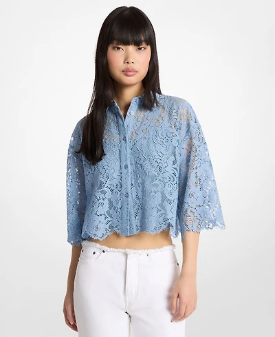 Michael Michael Kors Women's Short-Sleeve Cropped Shirt