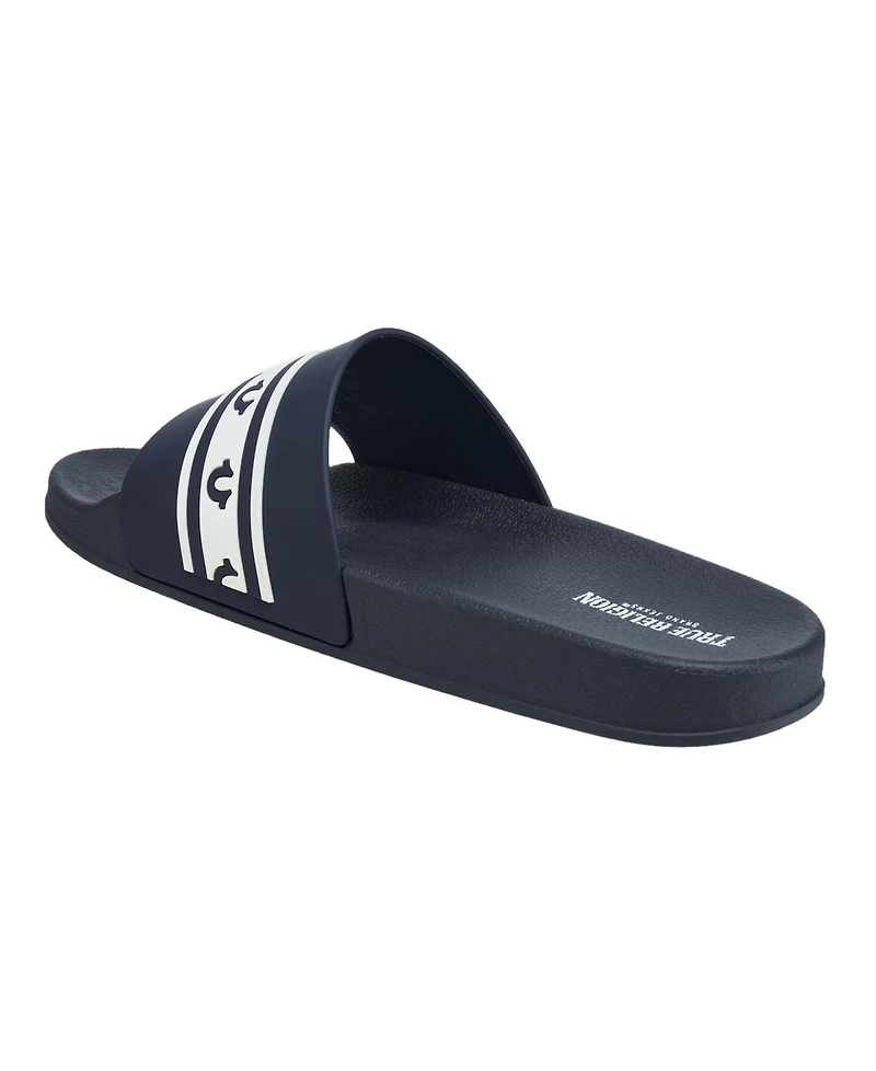 True Religion Men's Snoop Colorblock Logo Pool Slide