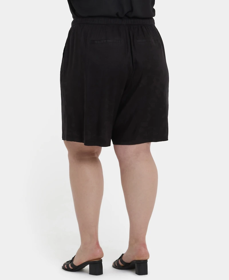 Nydj Plus Breezy Bermuda Drawstring Shorts