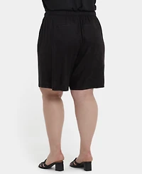 Nydj Plus Breezy Bermuda Drawstring Shorts