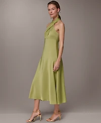 Donna Karan New York Petite Halter Neck Midi Dress