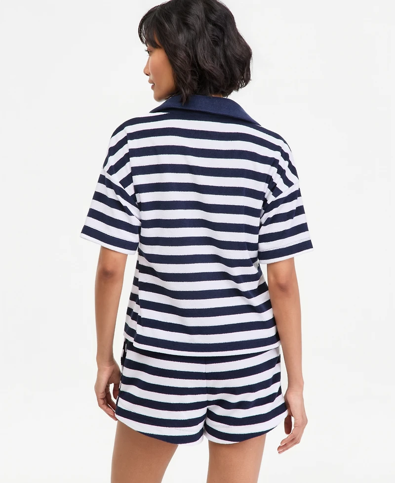 On 34th Women's Knit Terry Polo Top, Macy's Exclusive