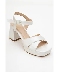 Prologue Shoes Women's Lisbon Platform Block Heel Sandal