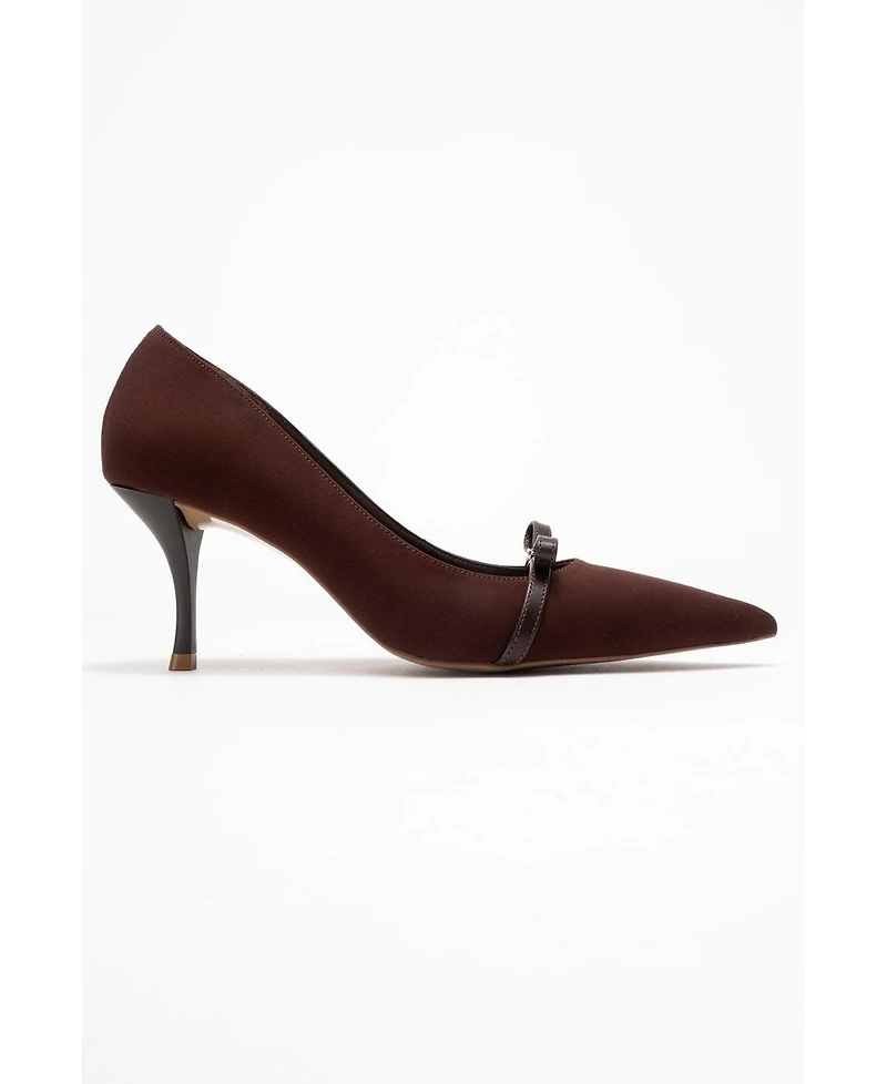 Prologue Shoes Women's Annie Bow Pointed Toe Pump