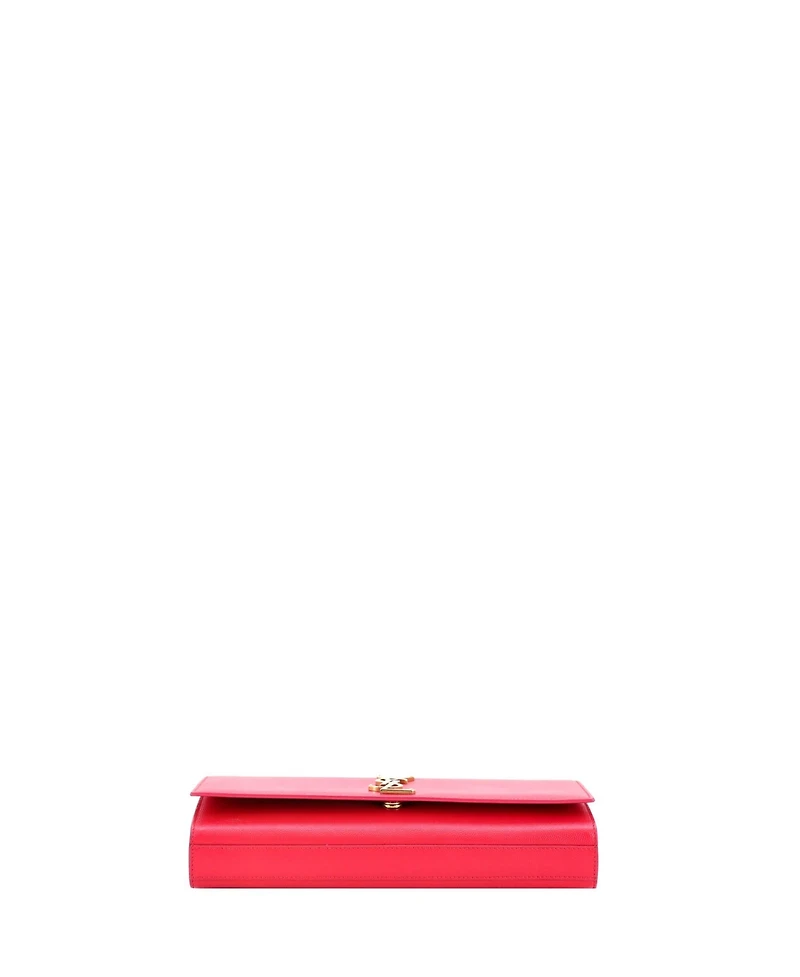 Pre-Owned Saint Laurent Long Classic Monogram Clutch Leather