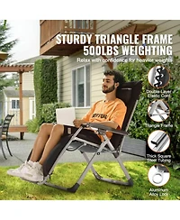 Gouun Zero Gravity Reclining Lounge Chair with Cushion and Headrest