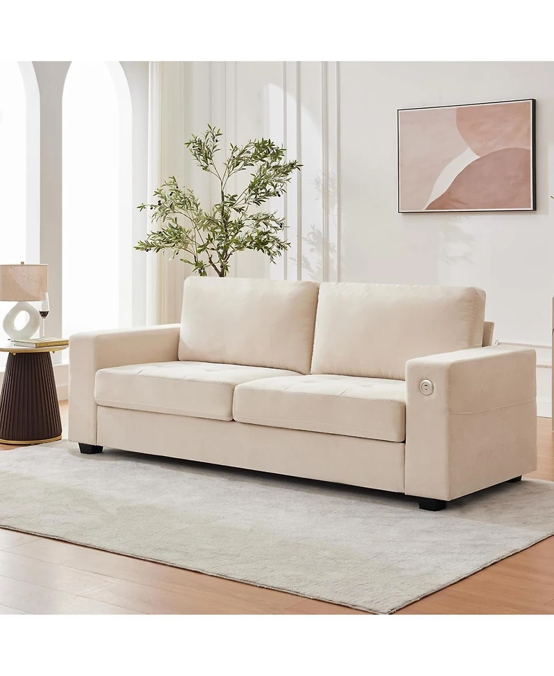 gaomon 90" Oversized Mid-Century Chenille Cloud Couch