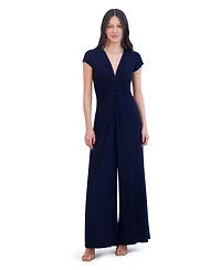 Vince Camuto Twist-Front Plunge Jumpsuit