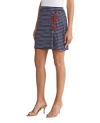 Jones New York Women's Laced Up Pull-On Cotton Skort