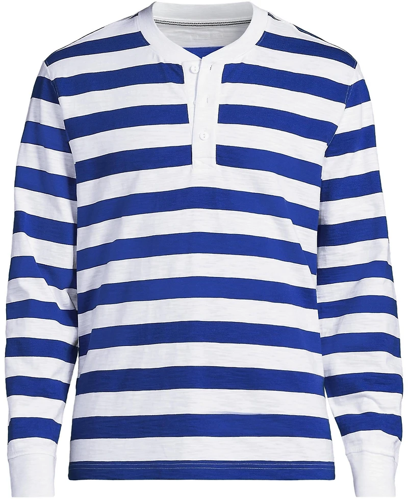 Lands' End Men's Long Sleeve Slub Henley
