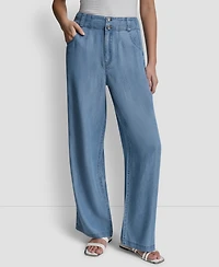 Dkny Women's Chambray Wide-Leg Pants