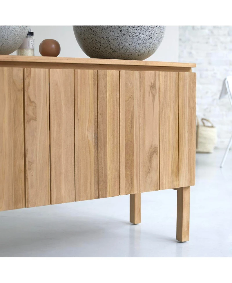 Tikamoon Jill teak vanity unit 120