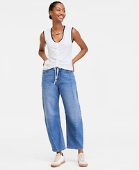On 34th Women's Ruched V-Neck Tie-Hem Tank, Macy's Exclusive