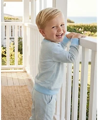 Motette Baby Boys Seaside Stripe Lounger Bamboo Sweatsuit