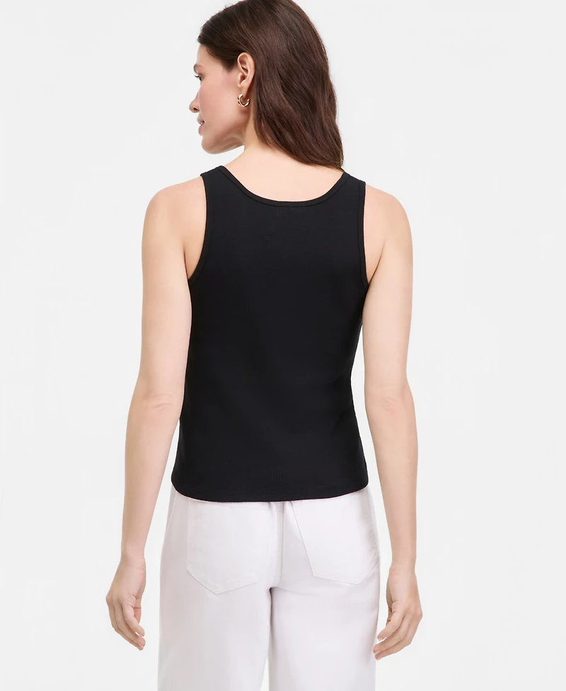 On 34th Women's Scoop-Neck Henley Tank Top, Macy's Exclusive