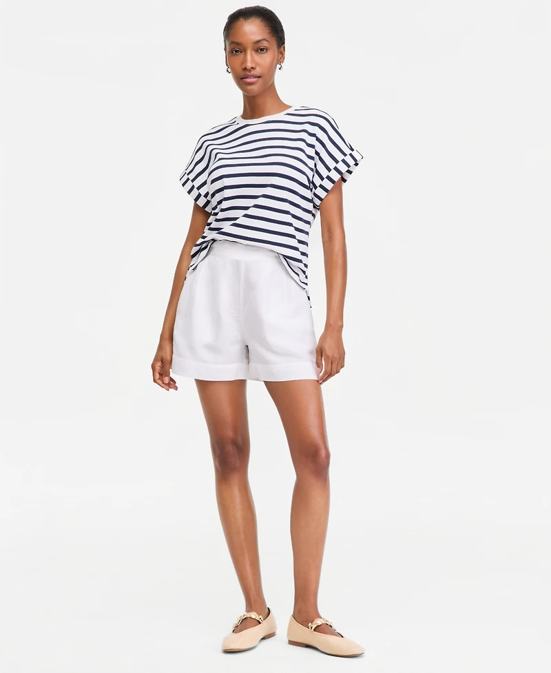 On 34th Women's Primavera Stripe Roll-Cuff Top, Macy's Exclusive