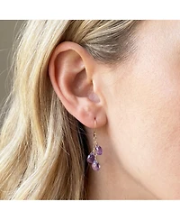 The Lovery Amethyst Bead Dangle Earrings 14K Gold