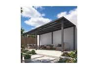 Aecojoy 20' x 10' Hardtop Gazebo Outdoor Pergola Lean to Metal Pergolas