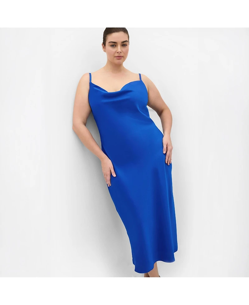 City Chic Women's Sadie Satin Slip Dress