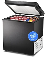 Antarctic Star 1.8 Cu. Ft. Compact Chest Freezer with Removable Basket