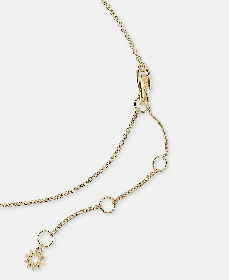 Marchesa Crystal Flower Lariat Necklace, 16" + 3" extender