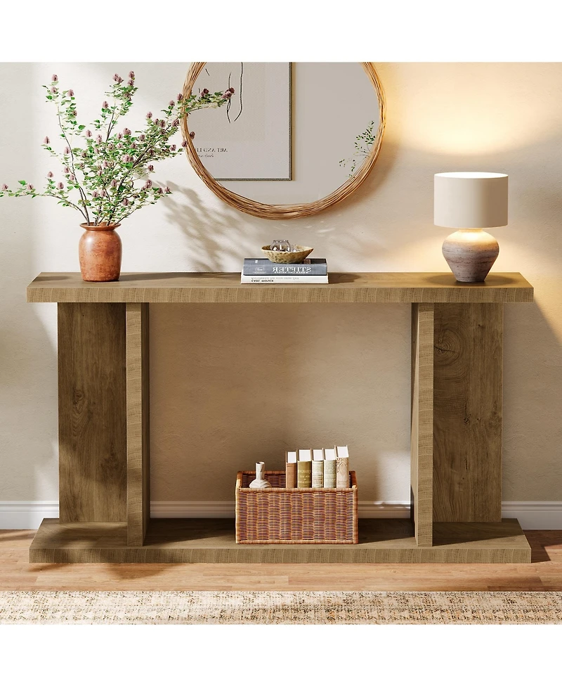 Tribesigns 55" Console Table, Framhouse Entryway Table, Living Room & Sofa Table