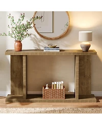 Tribesigns 55" Console Table, Framhouse Entryway Table, Living Room & Sofa Table