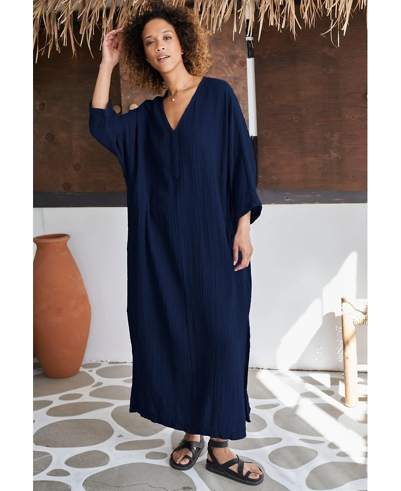 Ocean+Main Women's Gauze Arc Seam Caftan