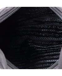 Pre-Owned Prada Small Hobo Quilted Tessuto