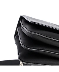 Pre-Owned Prada Medium Chain Flap Crossbody Bag Tessuto and Saffiano Leather