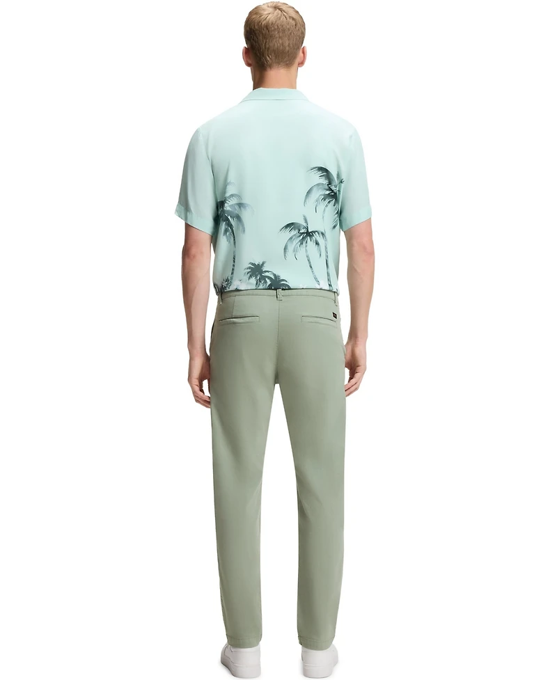 Boss By Hugo Boss Men's Structured Cotton Blend Tapered-Fit Chinos