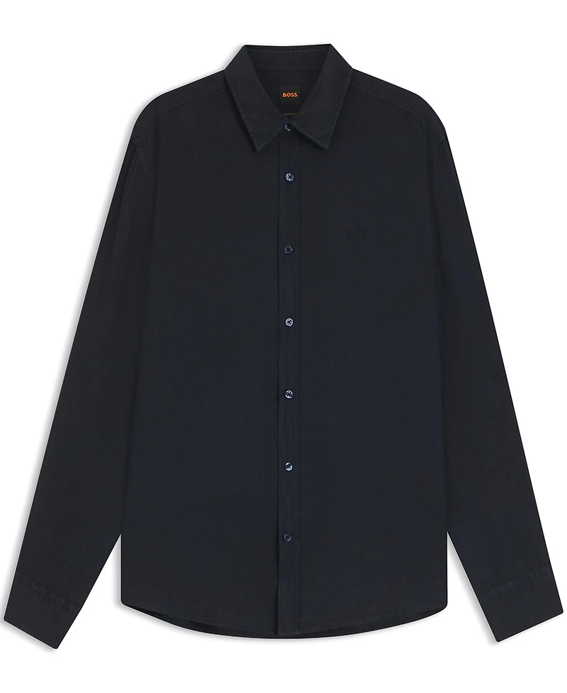Boss By Hugo Men's Linen Regular-Fit Dress Shirt