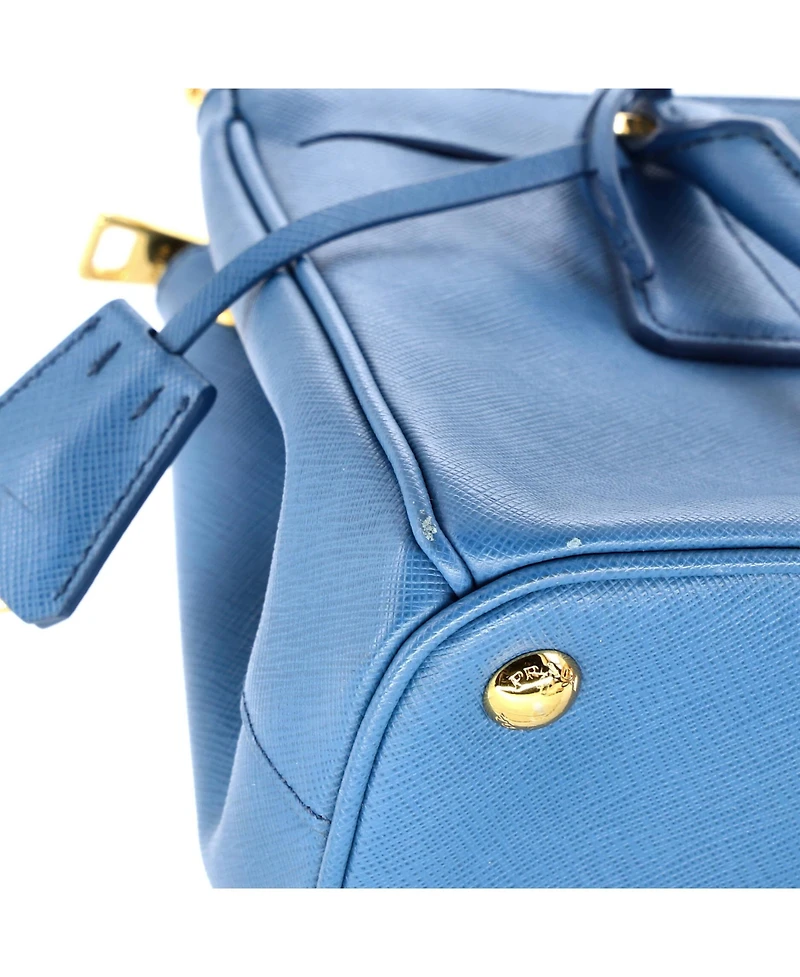 Pre-Owned Prada Small Double Zip Lux Tote Saffiano Leather