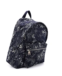 Pre-Owned Gucci Zip Front Pocket Backpack Camouflage Gg Denim