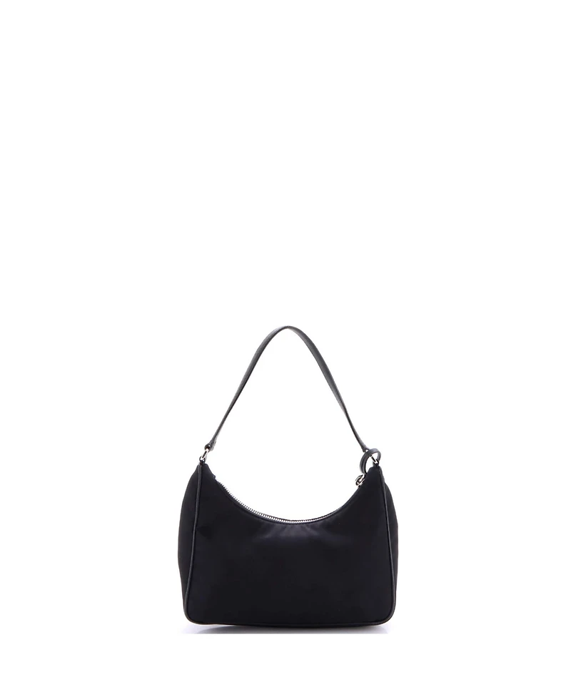 Pre-Owned Prada Mini Re-Edition 2005 Hobo Tessuto with Saffiano Leather