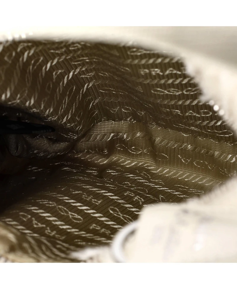 Pre-Owned Prada Mini Re-Edition 2000 Hobo Cashmere